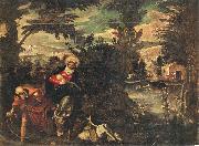TINTORETTO, Jacopo Flight into Egypt oil painting reproduction